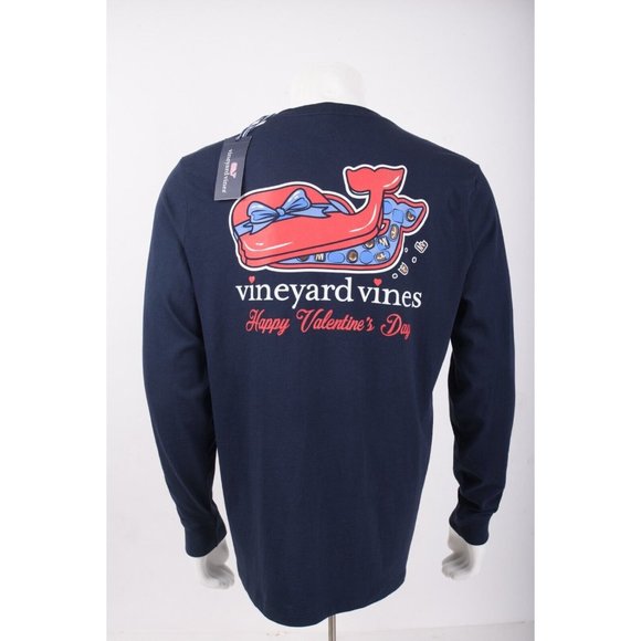Vineyard Vines Other - Vineyard Vines Shirt Valentine's Day Chocolate Whale Box L/S Pocket Tee L Large